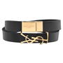 Nero/Gold - SAINT LAURENT - Double Wrap Bracelet