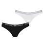 Wht/Blk 00911 - Emporio Armani - Emporio Armani 2 Pack Brazil Brief
