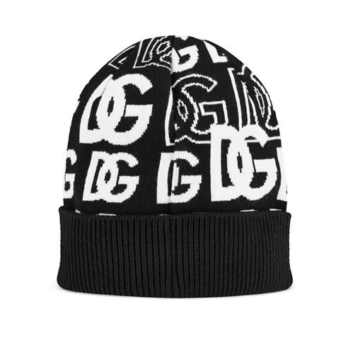 DOLCE AND GABBANA - Knit Logo Jacquard Beanie