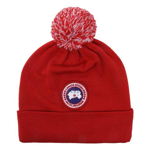 CANADA GOOSE - Junior Unisex Logo Pom Beanie