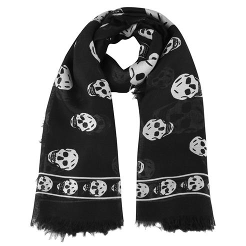 ALEXANDER MCQUEEN - Classic Silk Blend Skull Scarf