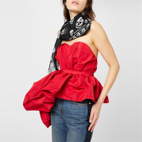 ALEXANDER MCQUEEN - Classic Silk Blend Skull Scarf