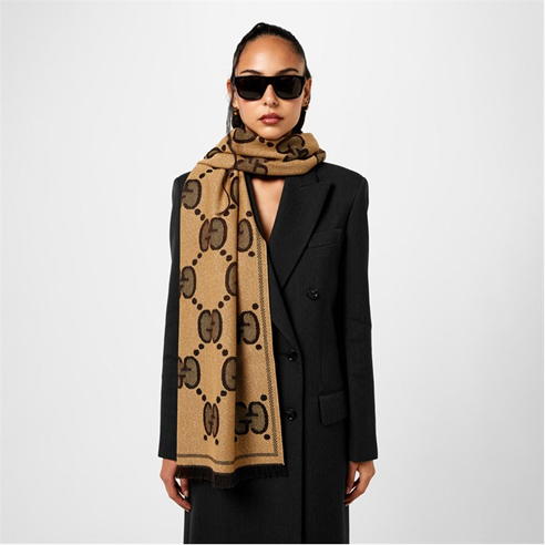 GUCCI - Metallised Jacquard Scarf