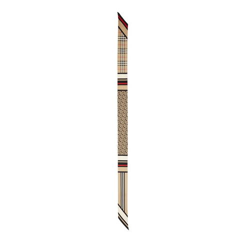 BURBERRY - Slim Check Silk Scarf