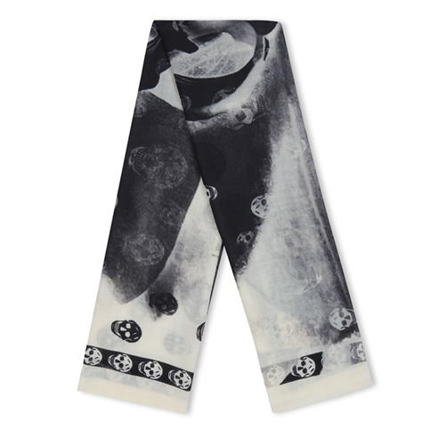 ALEXANDER MCQUEEN - Alex Skl Orchid Scrf Ld34