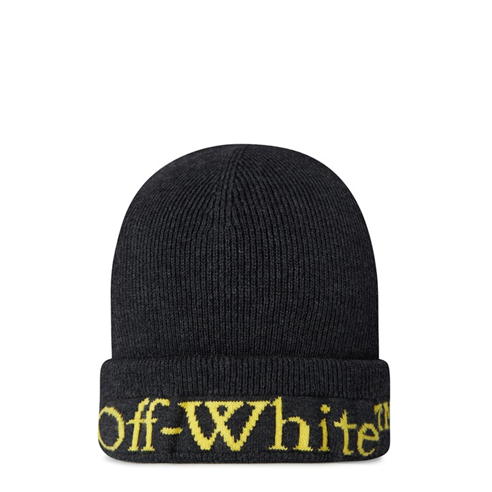 OFF WHITE - Bookish Ribbed Beanie