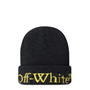 Blk/Lime 1050 - OFF WHITE - Bookish Ribbed Beanie