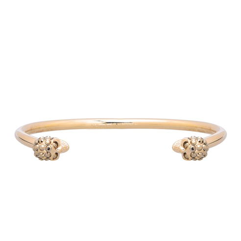ALEXANDER MCQUEEN - Thin Twin Skull Crystal Bracelet
