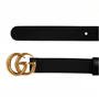 Black - GUCCI - Marmont Gg Slim Belt