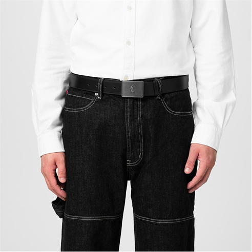 POLO RALPH LAUREN - Plaque Leather Belt