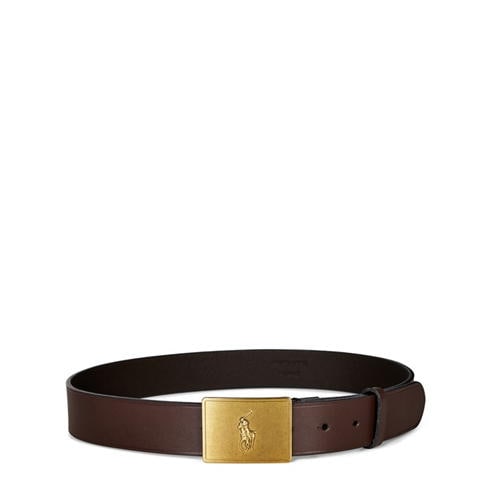 POLO RALPH LAUREN - Plaque Leather Belt