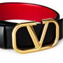 Nero/Rouge 0SM - VALENTINO GARAVANI - V Logo 4cm Reversible Belt