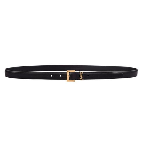 SAINT LAURENT - Logo Slim Belt