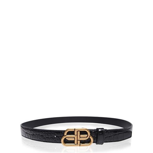 BALENCIAGA - Bb Thin Croc Belt