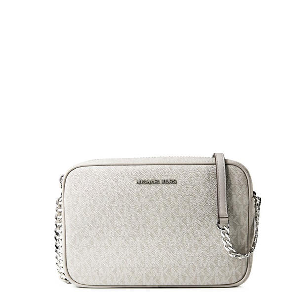 michael kors jet set crossbody pearl grey