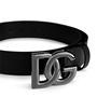 Black/Gun 8V363 - DOLCE AND GABBANA - Interlock 3.5cm Belt