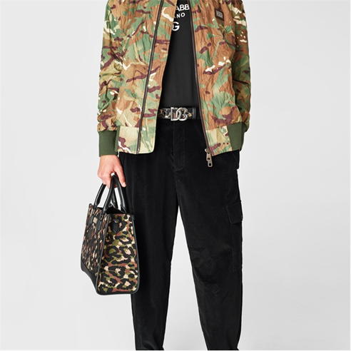 DOLCE AND GABBANA - Camo Interlock Belt