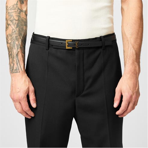 SAINT LAURENT - Thin Monogram Belt