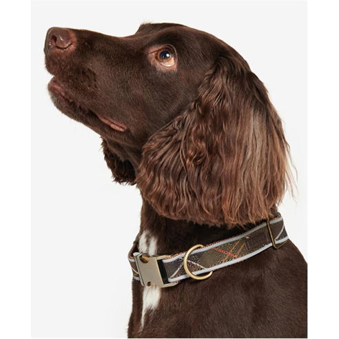 Barbour - Reflective Tartan Dog Collar