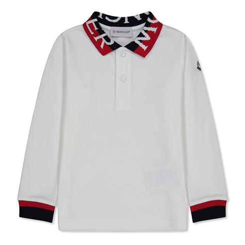 MONCLER - Moncler LS Logo Polo Jn34