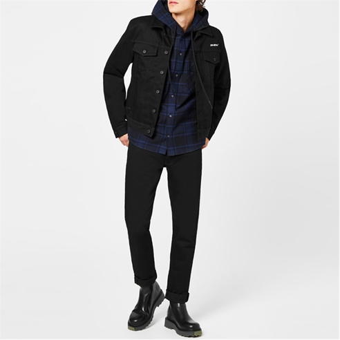 OFF WHITE - Diagonal Tab Denim Jacket