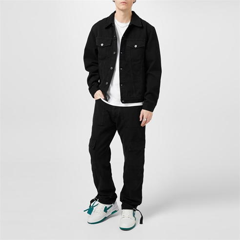 OFF WHITE - Wave Off Embroidered Denim Jacket